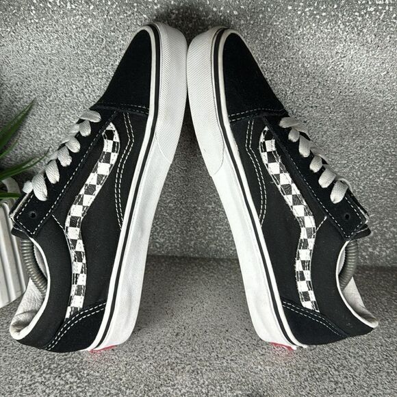 Vans Old Skool Checker Floral Suede Sneakers Shoes Size 6 Boho Hippie - Picture 5 of 8